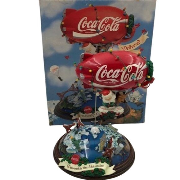Coca-Cola Santa Blimp "Delivered by Nick In Time" Musical Collectible